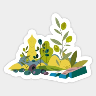 Olive Trees Orchard Sticker